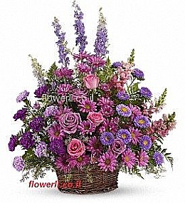 סלסלת פרחים פסטלית סלסלת פרחים פסטלית